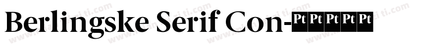 Berlingske Serif Con字体转换